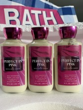 3 New PERFECT IN PINK BATH BODY WORKS BODY LOTION CREAM