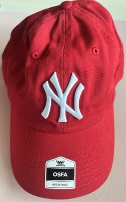 NEW! Fan Favorite New York Yankees Red Baseball Hat Cap Adult One-size
