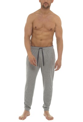 i-Smalls Herren Uni Jersey Pyjama Lounge Hose mit Augenmaske (M) Hellgrau