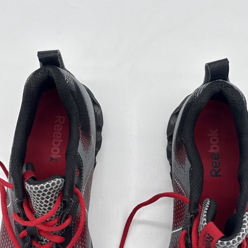 Reebok Mens Shoes Zigtech ZigKick Wild Grey Black White Red Size 11 Mens! - Picture 3 of 7