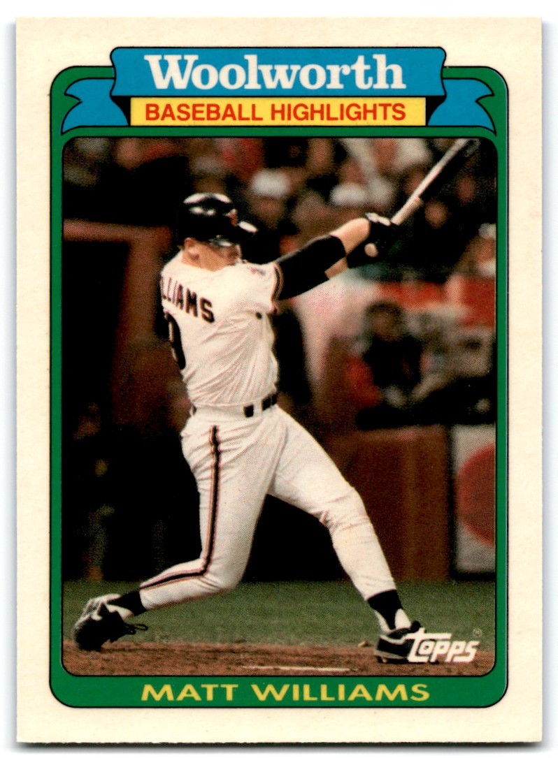 1990 Topps Woolworth Baseball Highlights Matt Williams San Francisco Giants #30