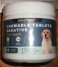Snazfirst Calming Chewable Tablets Soft Chews Supplement for Dogs, 150 Count