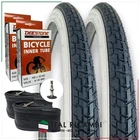 KIT 2 TIRES 2 AIR CHAMBERS BIKE 28 700 X 35 37 622 28 X 1 5/8 1 3/8 VALVE