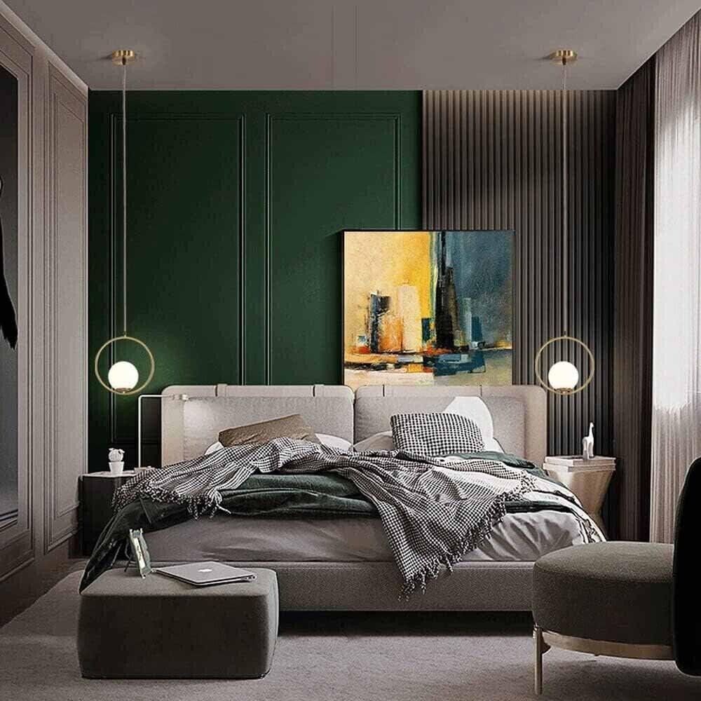 Lampada Sospensione Sfera G9 Bronzo - Lampadario per Cucina e Camera - 2