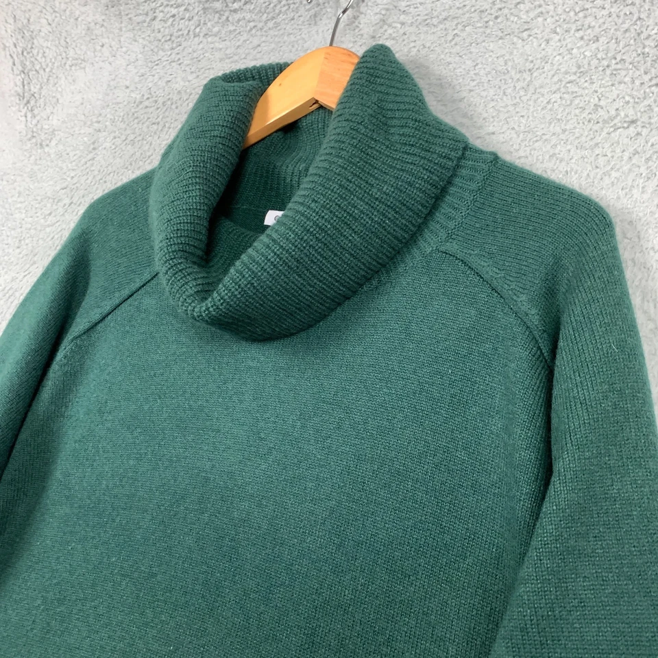 Suéter Athleta Alpine Para Mujer XL Verde Cuello Alto Merino Cachemira Calce Relajado Foto 2 de 4