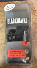Black Hawk Serpa Auto Lock Duty Holster Level 3 RH Matte Finish Free Shipping *