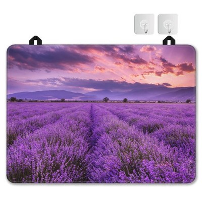 Electric Stove Top Cover Protector   Lavender Field Sunset Glass Flat Top Sto...