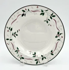 Christopher Stuart Holiday Splendor Rim Soup Bowl Bone China Christmas NEW