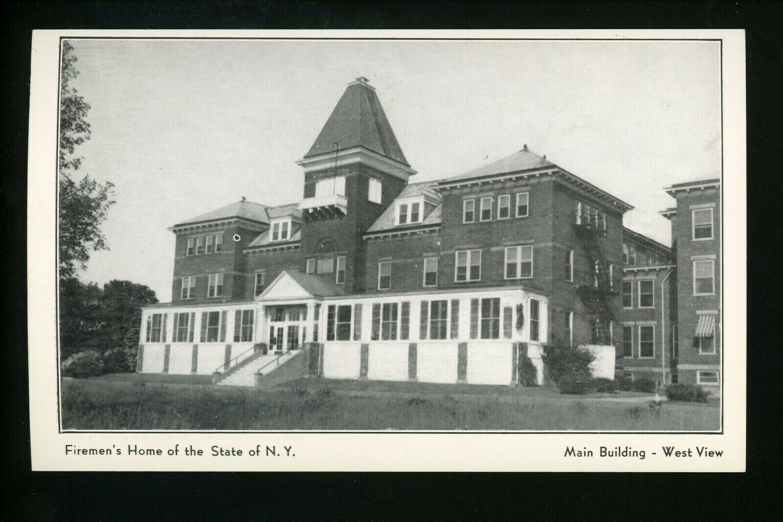 Firemen's Home postcard Hudson, New York NY Maine Building West View