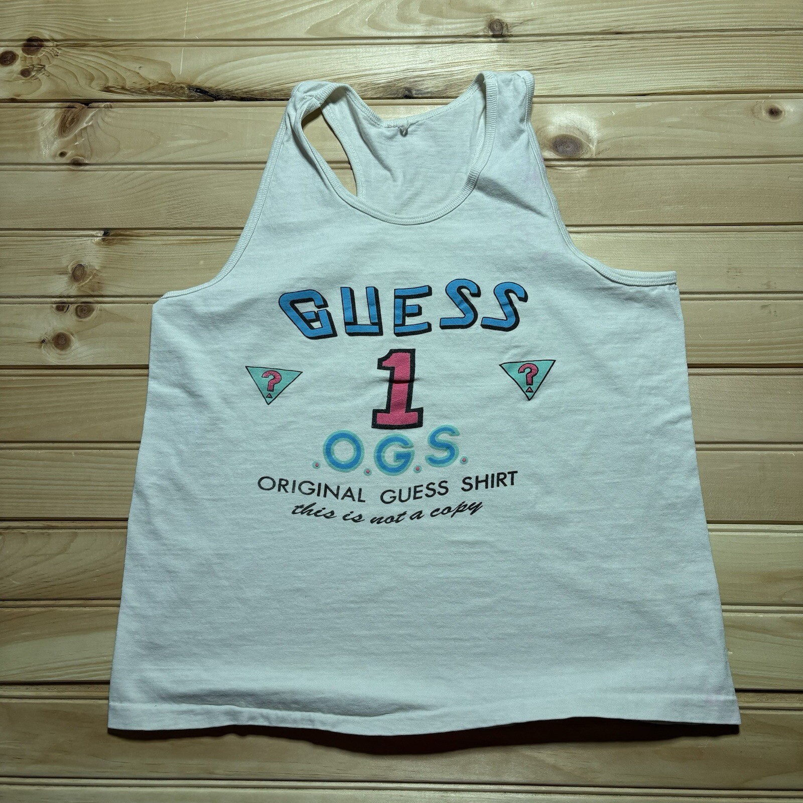 Vintage 80s 90s Guess OGS Original Guess Shirt Tank Top Size Small / Medium