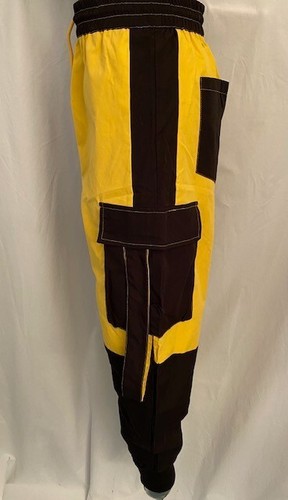 PANTALONI CARGO KOYYE Colori Blocco Stampa Lettera Patchwork - Taglia M - Stile Hong Kong - Foto 8 di 8