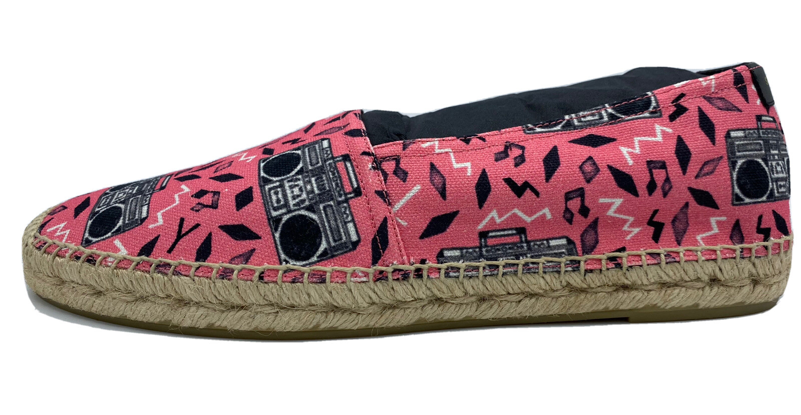 Espadrillas in tela radio Saint Laurent rosa da 500 dollari taglia US 9 5 made in Spain