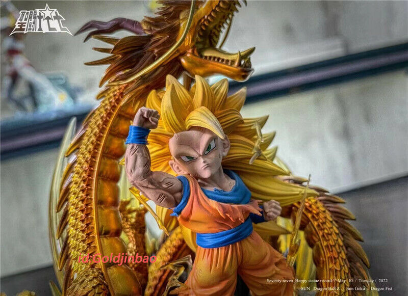 Estátua Goku Super Saiyan 3 Wrath of the Dragon Shenlong Verde