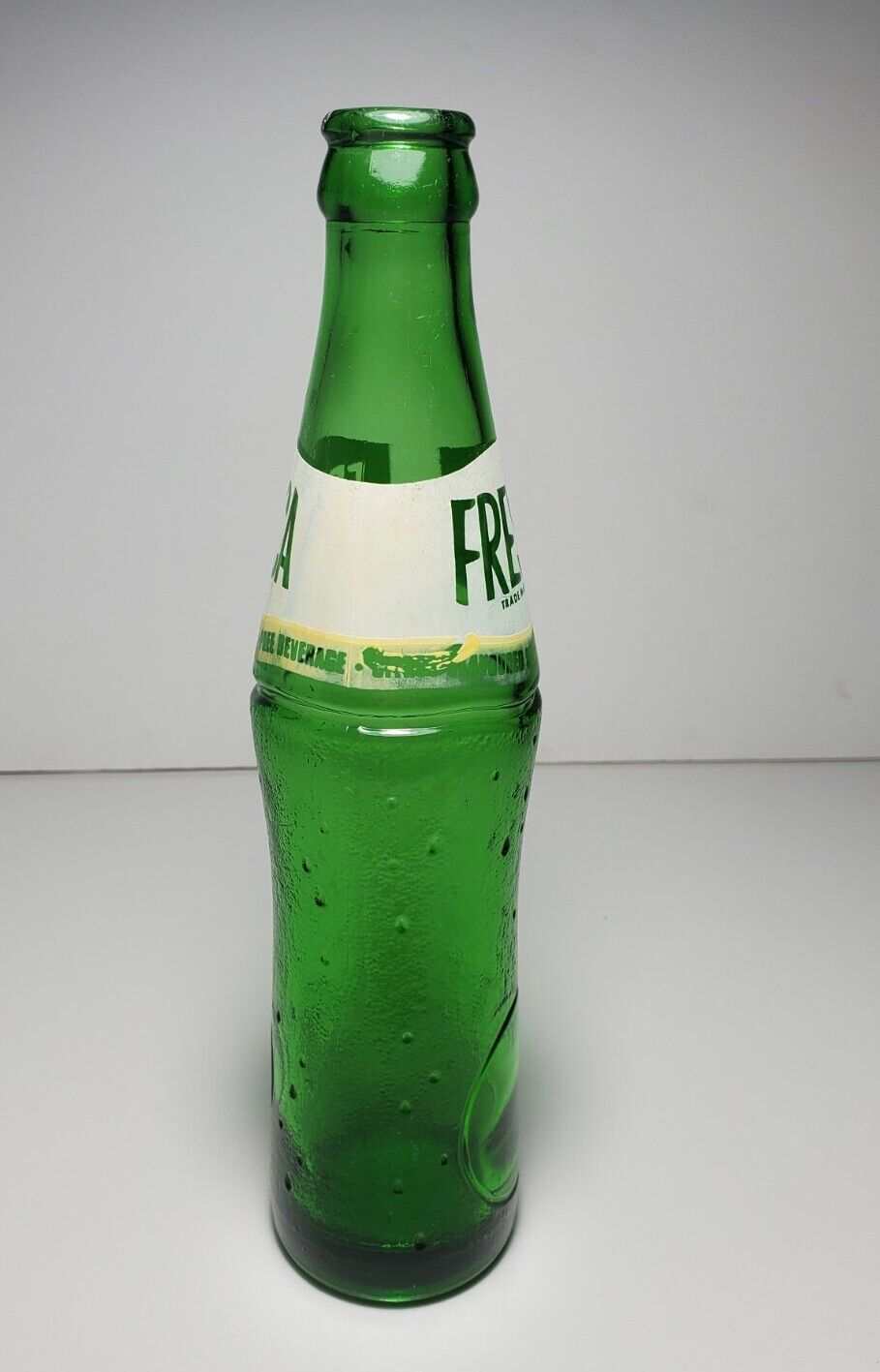 Fresca Soda Bottle Green Sugar Free Vintage 