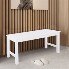 Wood Dining Bench Bed End Chair Long Stool Window Seat Entryway Bench Workbench