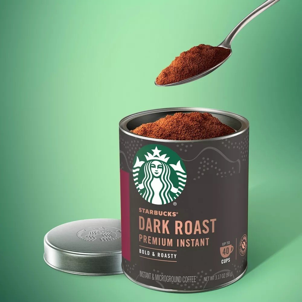Starbucks Premium Instant DARK Roast Coffee 1 Can 3.17 oz | eBay