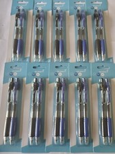 20 Retractable Roller Ball Gel Pens Blue and Black Ink Smooth Writing 0.7mm