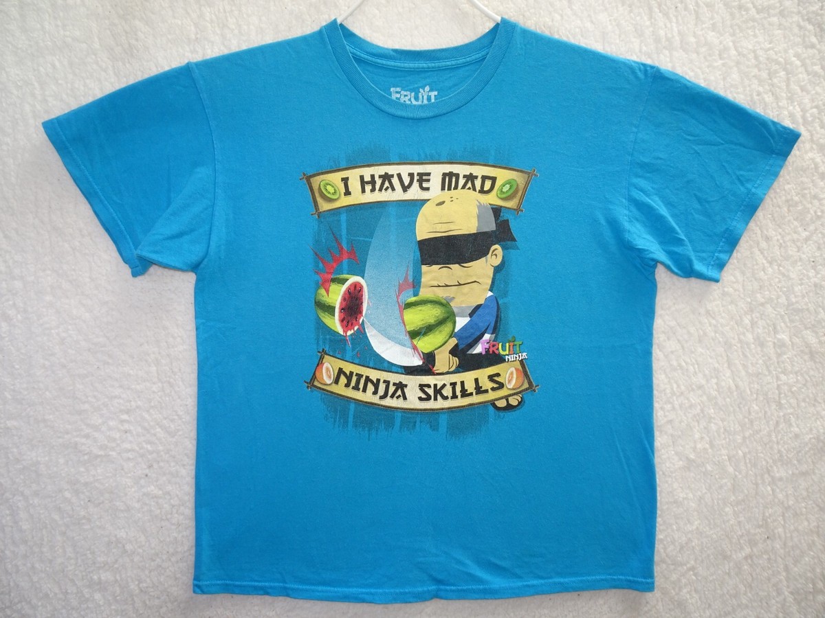 Fruit Ninja Official Halfbrick Studios Mad Skills T Shirt Large