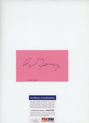 Bryan Ferry ROXY MUSIC Signed PSA Autograph 3X5 INDEX CARD PSA #AD28708 