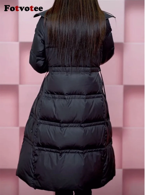 Ankle Length Winter Coat Aloohaidyvio Women's Winter Puffer Jacket