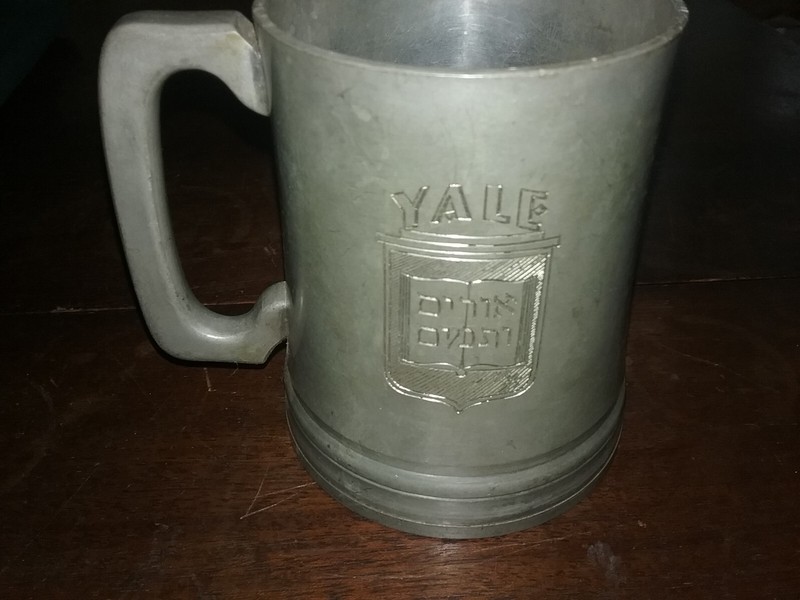 Vintage Yale University Heavy Pewter Beer Stein Mug Ben W. Cowles Class of 1949