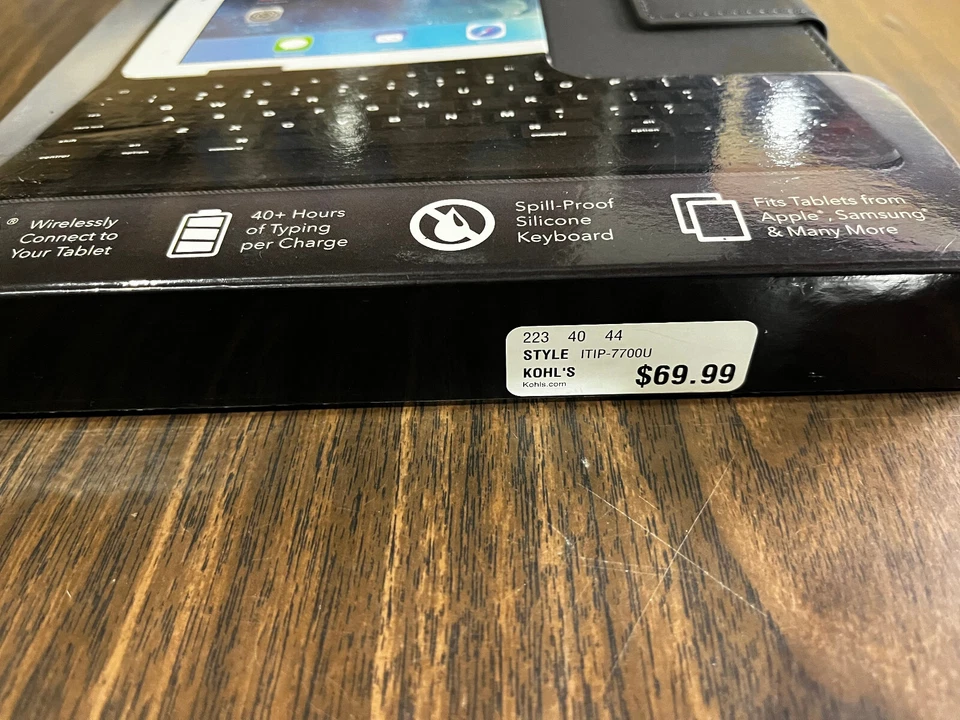 IT-Bluetooth-Keyboard for Ipad/Samsung and more- Mini case #ITIP-7700U Dark-Gray - Image 4 of 4