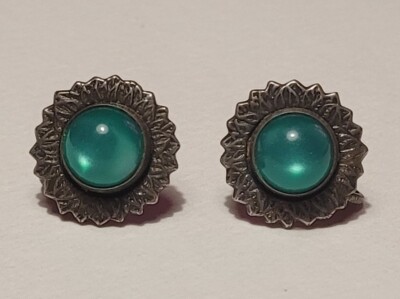 Boucles D'oreilles Anciennes En ARGENT - Bijou Vintage Occasion - Style Boucle Classique
