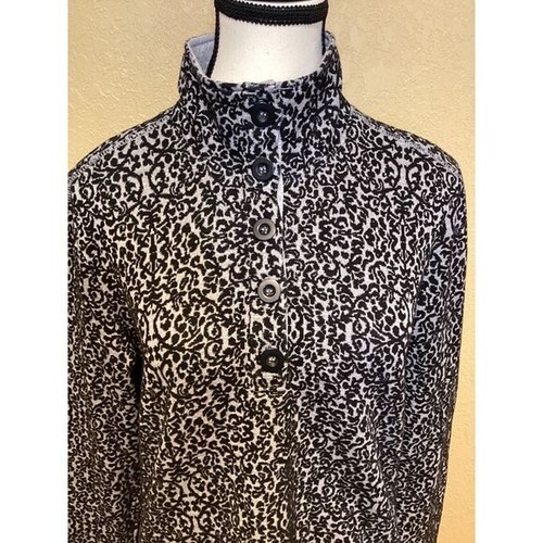 Kavu Womens Cotton Polyester Black and White Long Sleeve Shirt, Size Extra Large - Picture 2 of 9