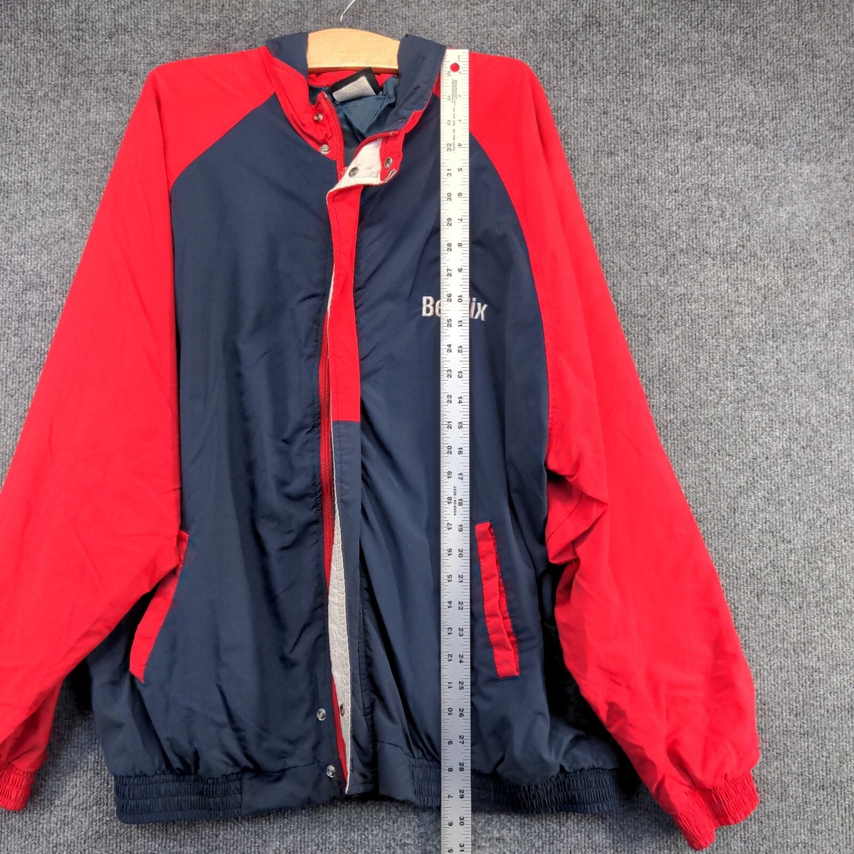 XXX Italy製 HILTON 中綿 Nylon Jacket Hilton Men's Full Zip Windbreaker Jacket Blue Red XL Colorblock