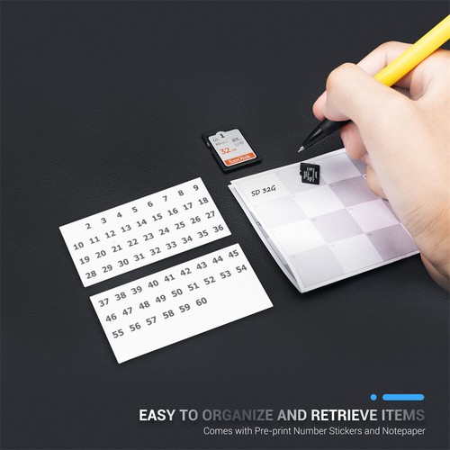 JJC USB Flash Drive Holder Storage Memory Stick U Disk SD TF Card Case Organizer - Picture 5 of 12