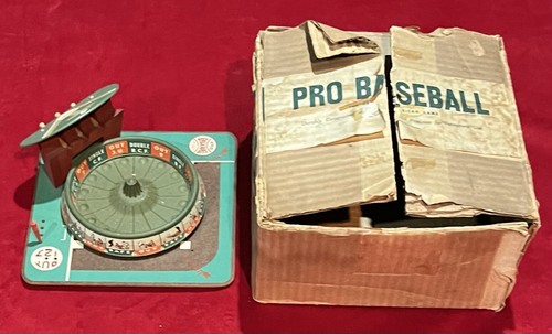 Rare 1944 Pro Baseball Roulette Style Spinner PM Board Game w/ Original Box Old - 第 1/10 張圖片