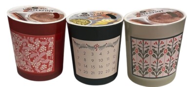 VINTERFINT 2024 Scented Candle, 45 Hours, Cinnamon & Sugar Winter Spice Set Of 3