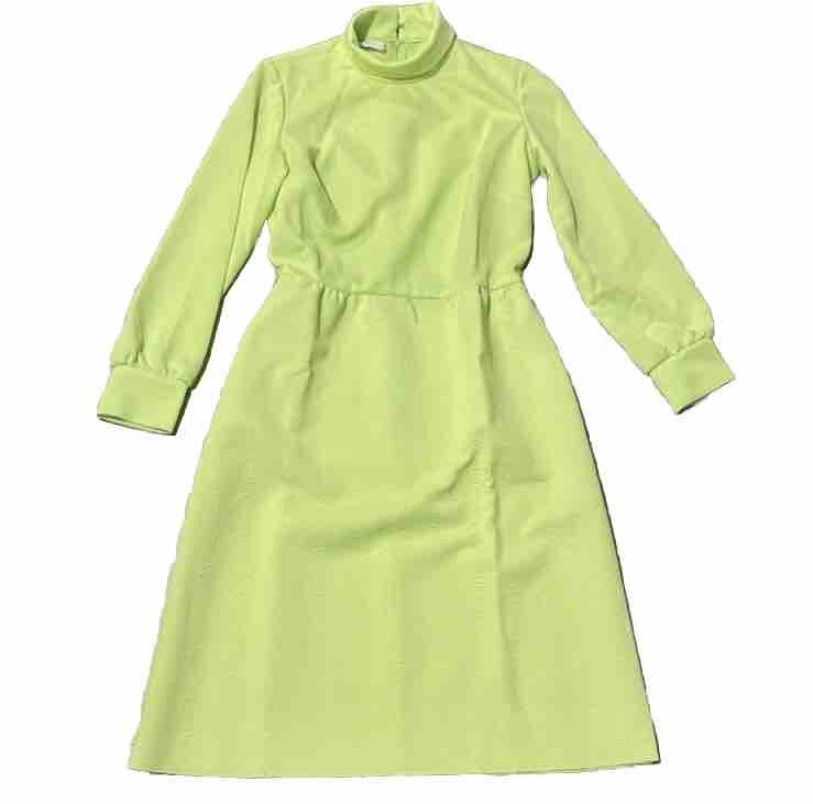 high neck green midi dress CLASSY HIGH NECK SLIT DRESS IN GREEN – V'COSHAI main image 0