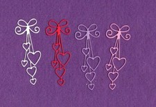 RIBBON HEARTS die cuts scrapbook cards