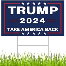 Trump 2024 Yard Signs,Donald Trump Yard Signs Double Sided Fade Resistant 18" X
