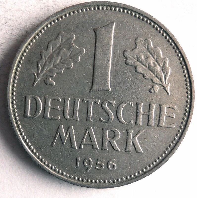 Marca de Alemania J 1956 - Moneda de fecha rara - Envío gratuito - Cubo premium #18 Foto 2 de 2