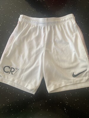 Football Shorts CR7 White Nike 8-10 Yrs Small Nike Dry Fit UK