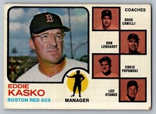 1973 Topps - Brown Tint #131 Doug Camilli, Eddie Kasko, Lee Stange (RC) - VG-EX