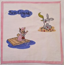 VINTAGE BON VOYAGE KIDS TALES COTTON 11" HANDKERCHIEF