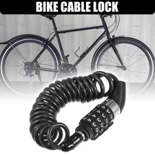 Helmet Lock Bike Cable Lock 4 Digit Security Resettable Combination Cable Locks