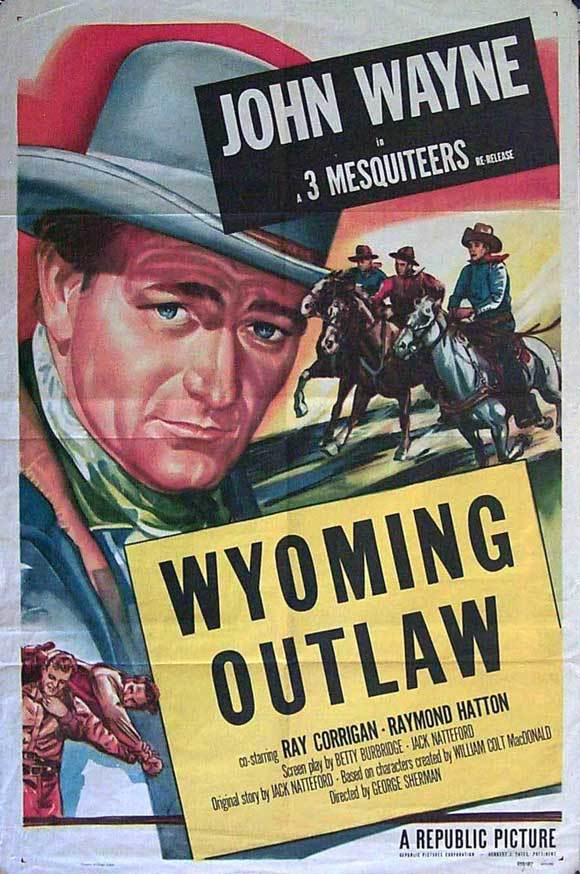 WYOMING OUTLAW Movie POSTER 11x17 B John Wayne Ray Corrigan
