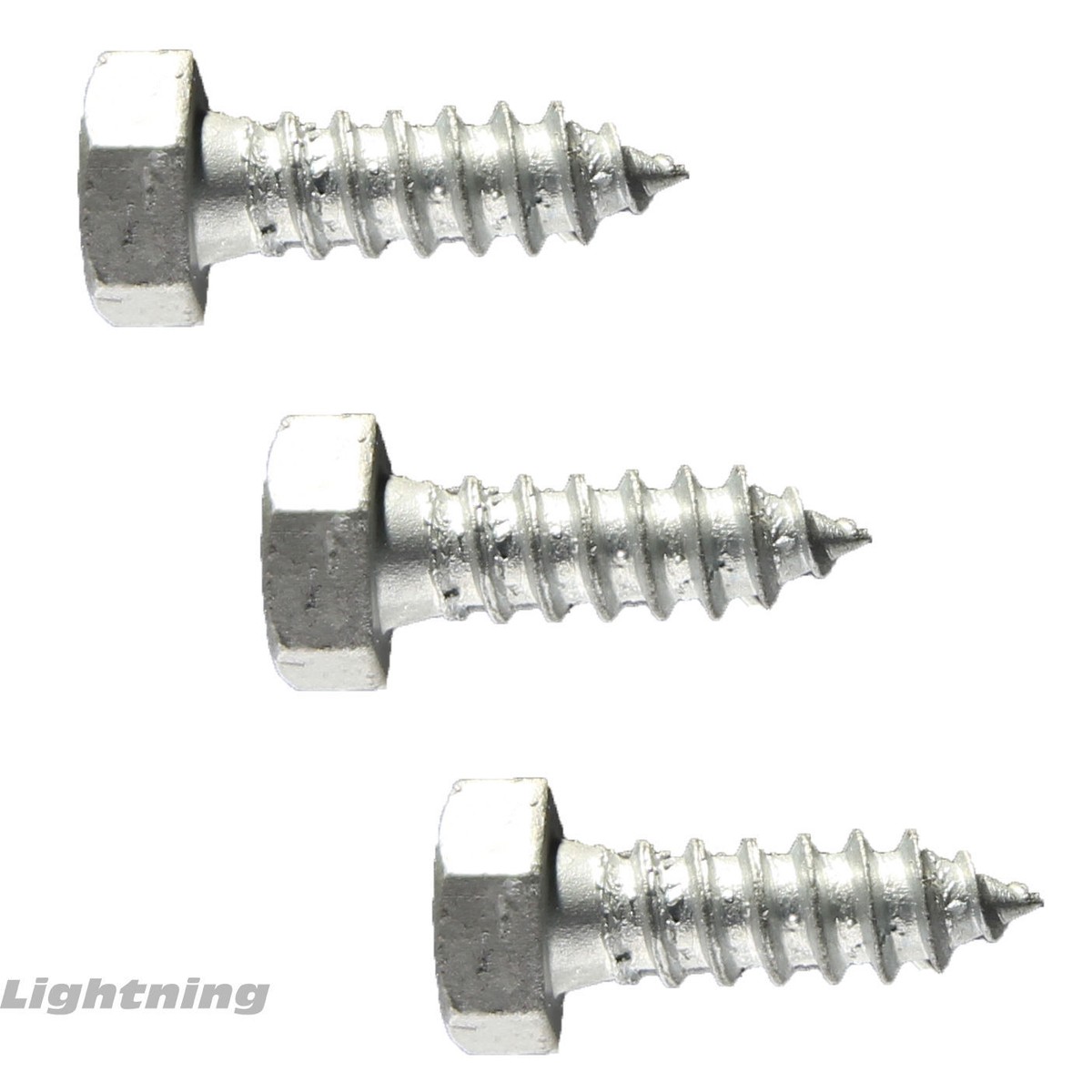 80 Count Hex Head Lag Bolts - 3/8 X 3 Inch Galvanized Wood Screws, Grade A307 Steel 8 thumbnail image