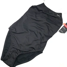 34 TYR Womens Hexa Diamondfit-A One Piece 300+ Hours Performance Swimsuit Black