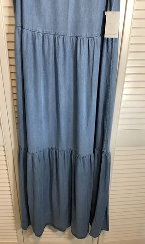 Westbound Vintage Long Denim Jumper Dress Small Chambray Soft Tencel Prairie-NEW - Picture 5 of 9