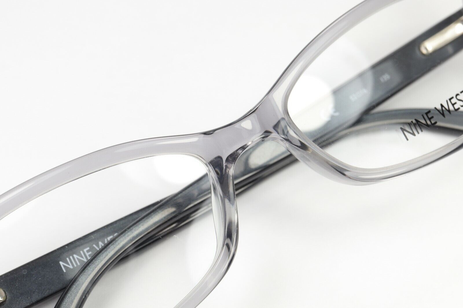 NINE WEST NW5059 057 Grey Crystal 52-16-135 Eyeglass Frames Flex Hinges X72