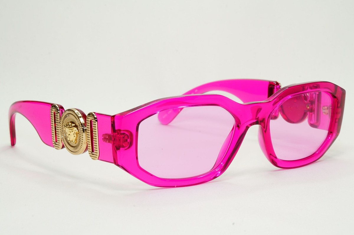 Versace Sunglasses Biggie Medusa Fuchsia Transparent Pink  display picture 1