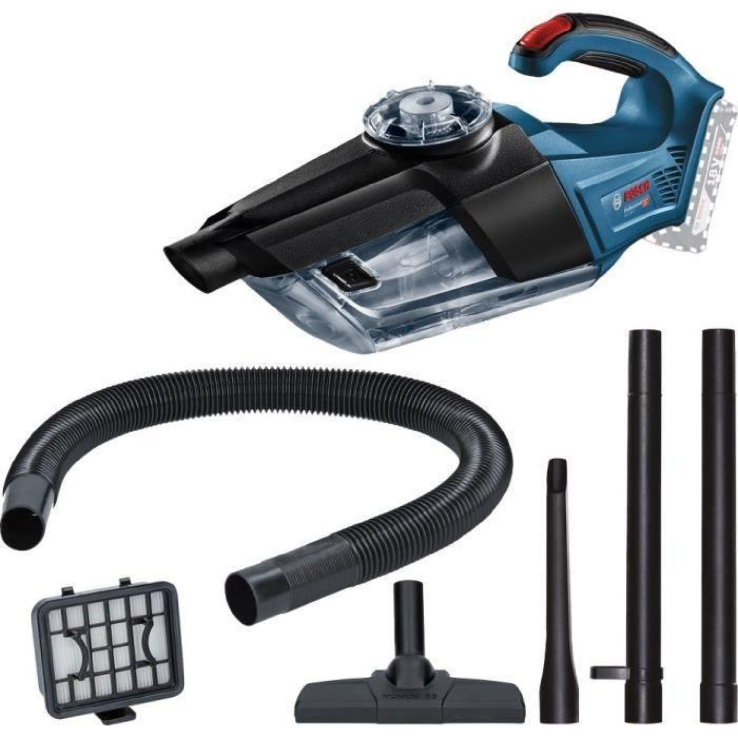 Aspirateur Bosch GAS 18V-1 sans fil eau et poussière compact pour atelier sans batterie