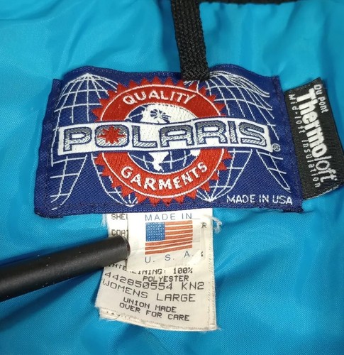 VTG Women's Polaris Racing Snowmobile Winter Ski Jacket Size Large Snowflake USA - Picture 3 of 15