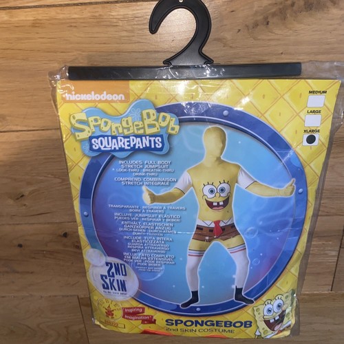 Sponge Bob 2nd Skins Kostüm X-Large Neu noch im Paket selten 2014 Nickelodeon - Bild 2 von 5