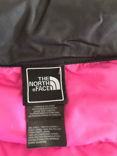 THE NORTH FACE 550 GOOSE DOWN GIRL'S BLACK ZIP POCKETS JACKET SIZE XL/TG (18) - Picture 6 of 8